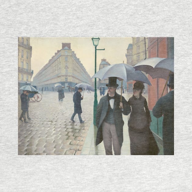 Paris Street, Rainy Day by Gustave Caillebotte by Classic Art Stall